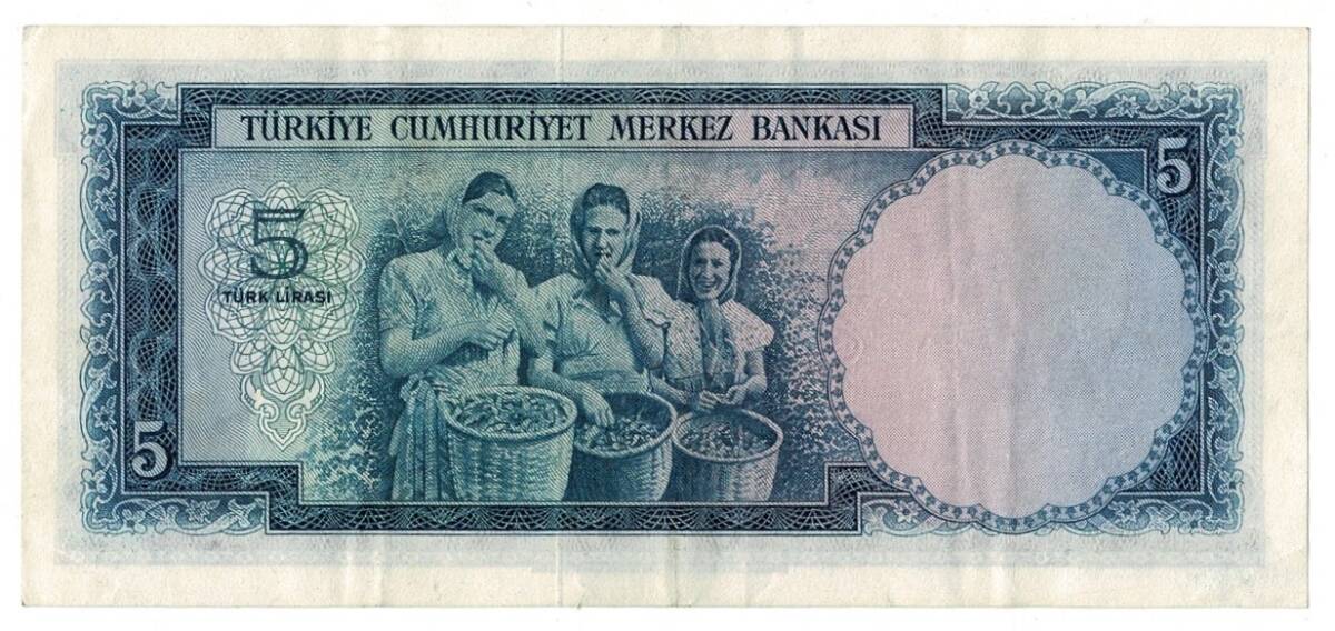 5.Emisyon 1.Tertip 5 Türk Lirası Seri B15 NATUREL/ÇÇT+ TCK9265 - 2