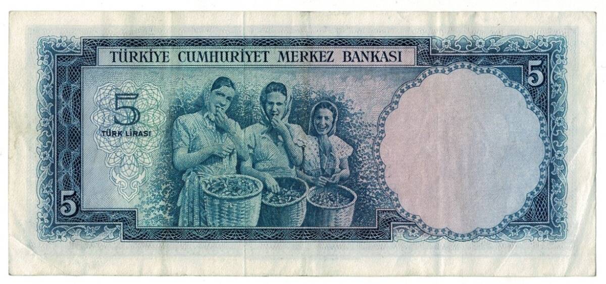 5.Emisyon 1.Tertip 5 Türk Lirası Seri B15 NATUREL/ÇÇT TCK9271 - 2