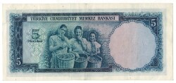 5.Emisyon 1.Tertip 5 Türk Lirası Seri B15 NATUREL/ÇÇT TCK9284 - 2