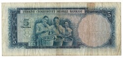 5.Emisyon 1.Tertip 5 Türk Lirası Seri C15 NATUREL/ÇT TCK9278 - 2