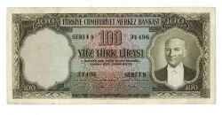 5.Emisyon 2. Tertip 100 Türk Lirası Seri B16 NATURAL/ÇT+ TCK9452 - 1