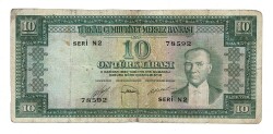5.Emisyon 2..Tertip 10 Türk Lirası Seri N2 Temiz TCK10235 - Gökçekoleksiyon
