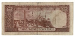 5.Emisyon 3. Tertip 500 Türk Lirası Seri S 64 HALİYLE TCK9459 - 2