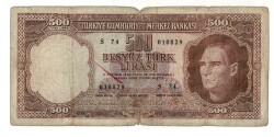 5.Emisyon 3. Tertip 500 Türk Lirası Seri S 74 TEMİZ TCK9458 - 1