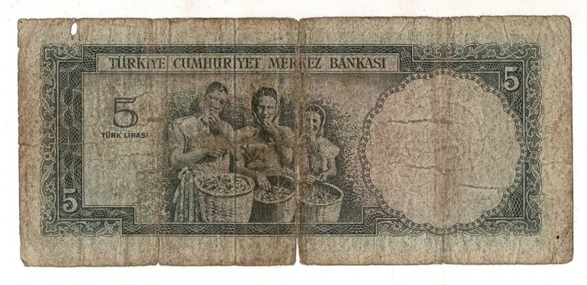 5.Emisyon 4. Tertip 5 Türk Lirası Seri I01 Haliyle TCK9360 - 2
