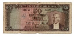 5.Emisyon 4. Tertip 50 Türk Seri Y5 Haliyle TCK9427 - 1