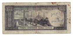 5.Emisyon 4. Tertip 500 Türk Lirası Seri V 48 TEMİZ TCK9457 - 2