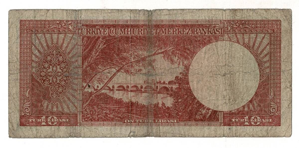 5.Emisyon 5. Tertip 10 Türk Lirası Seri Z60 Temiz TCK9395 - 2