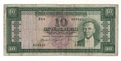 5.Emisyon 5. Tertip 10 Türk Lirası Seri Z64 Temiz TCK9394 - 1