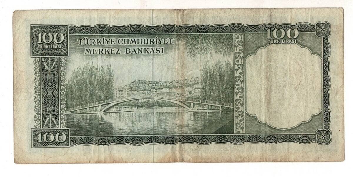 5.Emisyon 5. Tertip 100 Türk Lirası Seri A 68 ÇOK TEMİZ TCK9436 - 2