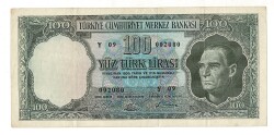 5.Emisyon 5. Tertip 100 Türk Lirası Seri Y09 NATURAL/ÇT TCK9449 - 1