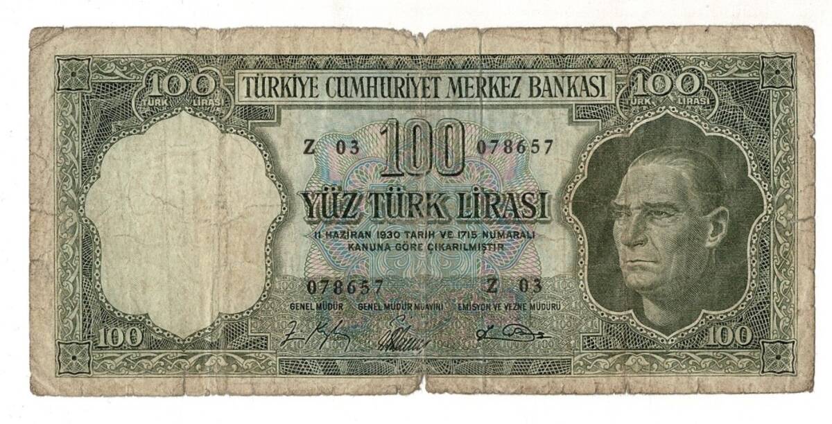 5.Emisyon 5. Tertip 100 Türk Lirası Seri Z 03 HALİYLE TCK9429 - 1