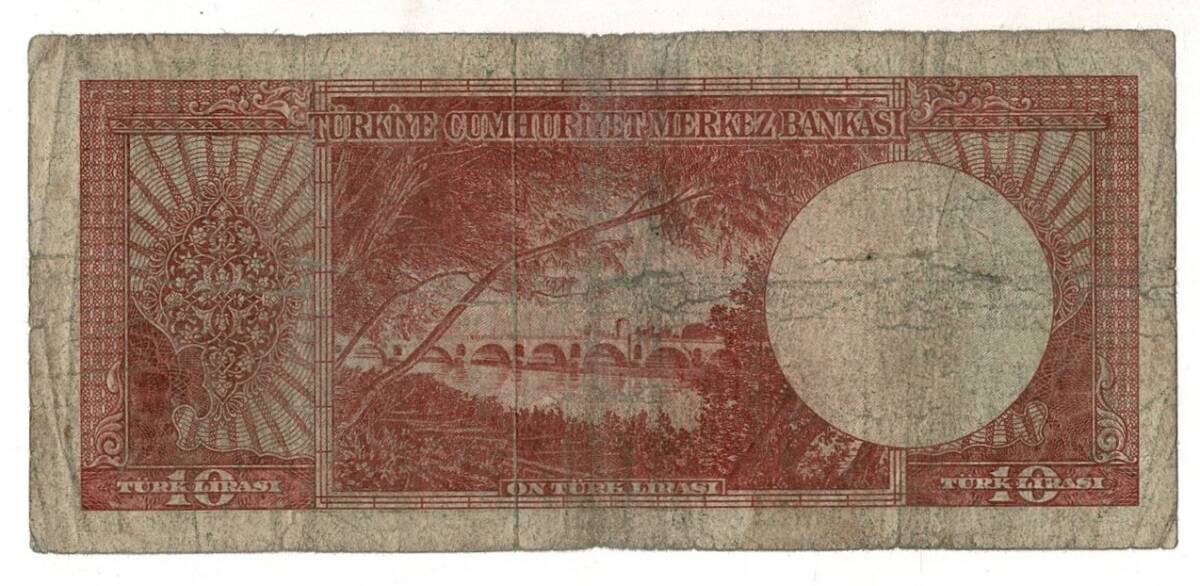 5.Emisyon 5. Tertip 10 Türk Lirası Seri Z61 Temiz TCK9393 - 2