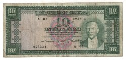 5.Emisyon 6. Tertip 10 Türk Lirası Seri A03 Temiz TCK9367 - 1