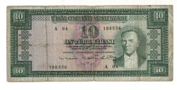 5.Emisyon 6. Tertip 10 Türk Lirası Seri A04 Haliyle TCK9389 - 1