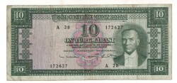 5.Emisyon 6. Tertip 10 Türk Lirası Seri A28 ÇT TCK9377 - 1