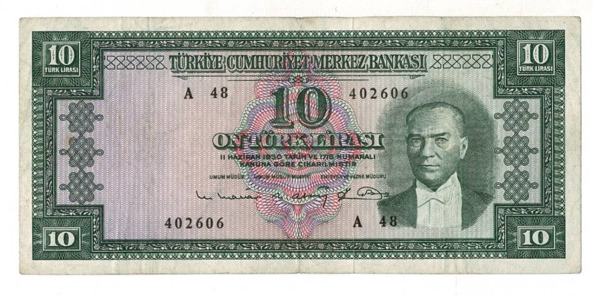 5.Emisyon 6. Tertip 10 Türk Lirası Seri A48 ÇT TCK9391 - 1