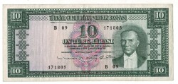 5.Emisyon 6. Tertip 10 Türk Lirası Seri B09 ÇT+ TCK9390 - 1