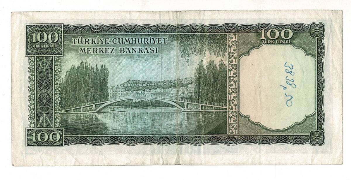 5.Emisyon 6. Tertip 100 Türk Lirası Seri F13 NATURAL/ÇT+ TCK9440 - 2