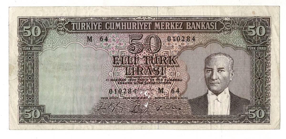 5.Emisyon 6. Tertip 50 Türk Haliyle Seri M64 TCK9418 - 1