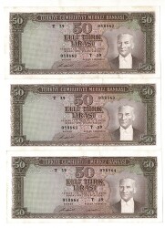 5.Emisyon 7. Tertip 50 Türk Lirası Seri Takipli Seri T39 NATURAL/ÇİLALTI TCK9407 - Gökçekoleksiyon