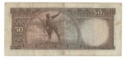 5.Emisyon 7. Tertip 50 Türk Lirası Seri V16 Temiz TCK9416 - 2