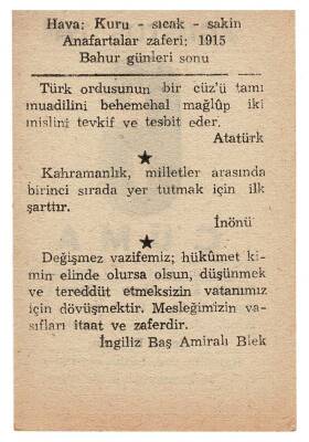 6 Ağustos 1948 Takvim Yaprağı EFM862 - 4