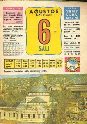 6 Ağustos 1985 Takvim Yaprağı - Doğum Günü Hediyesi EFMN16971 - Gökçekoleksiyon