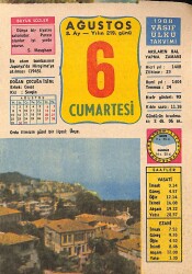 6 Ağustos 1988 Takvim Yaprağı - Doğum Günü Hediyesi EFM(N)9470 - Gökçekoleksiyon