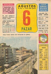 6 Ağustos 1989 Takvim Yaprağı - Doğum Günü Hediyesi EFMN13498 - Gökçekoleksiyon