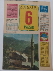 6 Aralık 1987 Takvim Yaprağı - Doğum Günü Hediyesi EFM(N)6989 - Gökçekoleksiyon