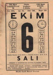 6 Ekim 1964 Takvim Yaprağı EFM(N)3525 - 1