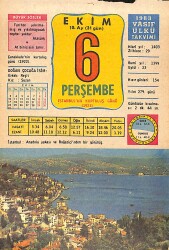 6 Ekim 1983 Takvim Yaprağı - Doğum Günü Hediyesi EFMN15896 - Gökçekoleksiyon