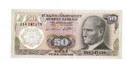 6. Emisyon 1. Tertip 50 Türk Lirası Seri A16 ÇİL - TCK9902 - 1