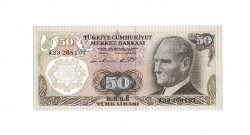 6. Emisyon 1. Tertip 50 Türk Lirası Seri A33 ÇİL - TCK9900 - 1