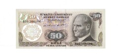 6. Emisyon 1. Tertip 50 Türk Lirası Seri A33 ÇİL - TCK9901 - 1