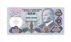 6. Emisyon 1.Tertip 1000 Türk Lirası Seri B70 ÇİL TCK9909 - Gökçekoleksiyon
