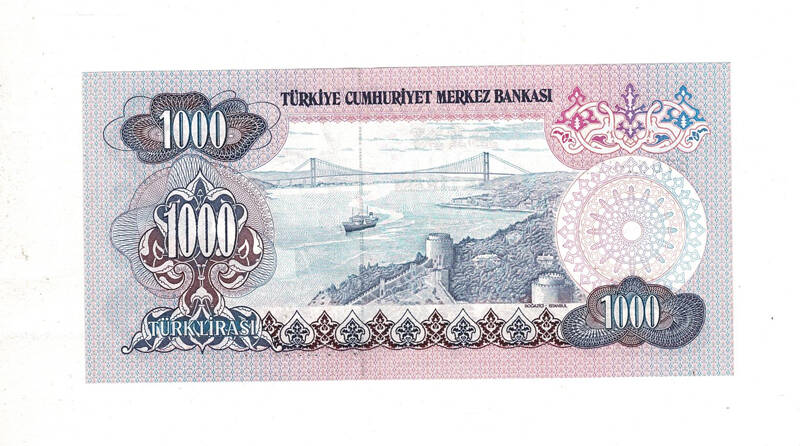 6. Emisyon 1.Tertip 1000 Türk Lirası Seri B70 ÇİL TCK9909 - 2