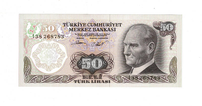 6. Emisyon 2.Tertip 50 Türk Lirası Seri I38 ÇİL TCK9957 - 1