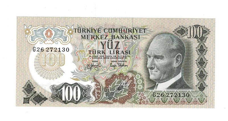 6. Emisyon 2.Tertip 100 Türk Lirası Seri G26 ÇİL TCK9693 - 1