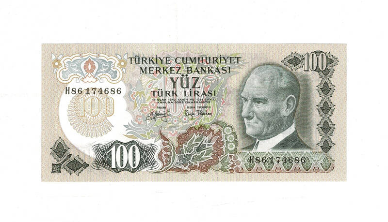 6. Emisyon 2.Tertip 100 Türk Lirası Seri H86 ÇİL TCK9946 - 1