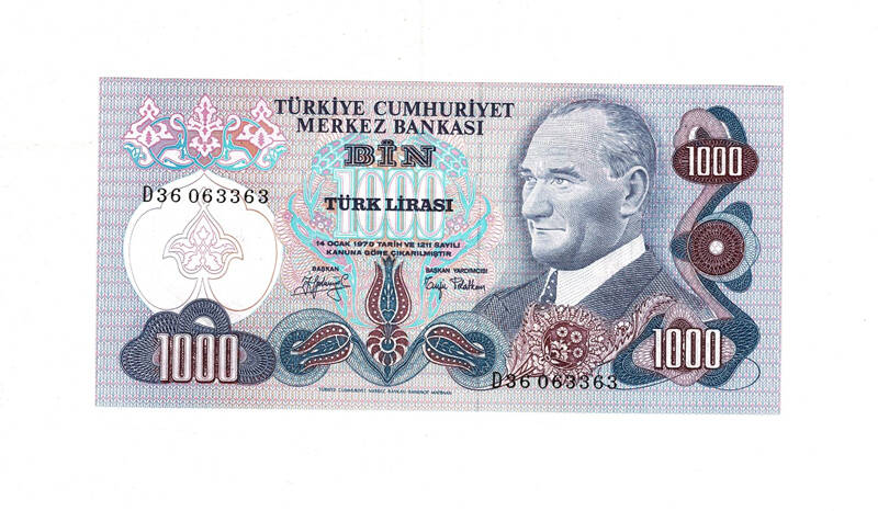 6. Emisyon 2.Tertip 1000 Türk Lirası Seri D36 ÇİL TCK9950 - 1
