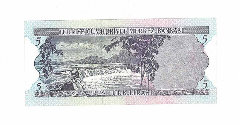 6. Emisyon 2.Tertip 5 Türk Lirası Seri No J13 ÇİL TCK9672 - 2