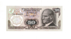 6. Emisyon 2.Tertip 50 Türk Lirası Seri I90 ÇİL TCK9959 - Gökçekoleksiyon