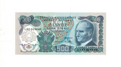 6. Emisyon 2.Tertip 500 Türk Lirası Seri L62 ÇİL - TCK9911 - Gökçekoleksiyon