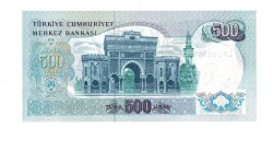 6. Emisyon 2.Tertip 500 Türk Lirası Seri L62 ÇİL - TCK9830 - 2