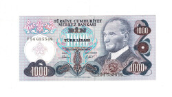 6. Emisyon 3.Tertip 1000 Türk Lirası Seri F54 ÇÇT+ TCK9972 - 1