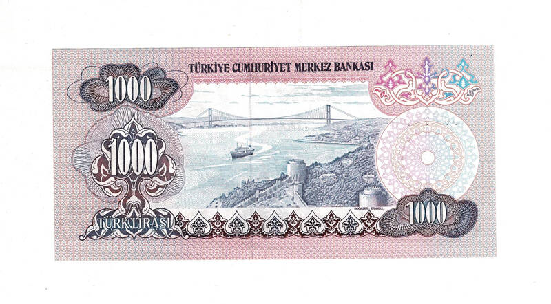 6. Emisyon 3.Tertip 1000 Türk Lirası Seri F54 ÇÇT+ TCK9972 - 2