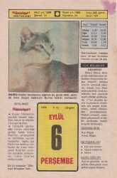 6 Eylül 1979 Takvim Yaprağı -Doğum Günü Hediyesi EFM(N)6347 - Gökçekoleksiyon