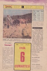 6 Eylül 1980 Takvim Yaprağı -Doğum Günü Hediyesi EFM(N)6406 - Gökçekoleksiyon